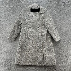 VTG 60s RainCheetahs by Naman Coat Womens Large Gray Faux Snakeskin MOD Swing